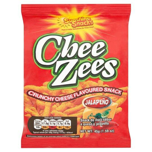 Chee Zees Jalapeno 45g Box of 12