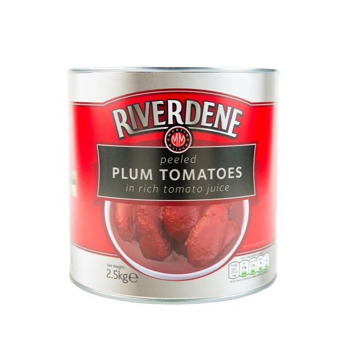 Riverdene Peeled Plum Tomatoes-6x2.55kg-Food