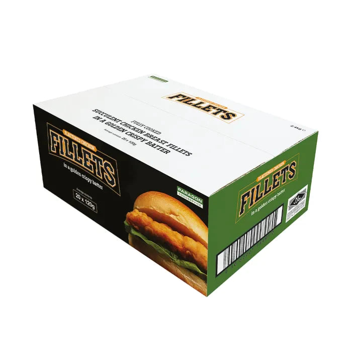 MASParagon Halal Fully Cooked American Style Crispy Chicken Breast Fillets 20x120g-Food