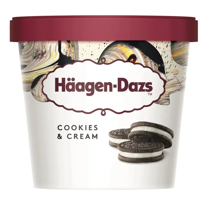 MASHaagen Dazs Cookies & Cream Mini Cup 12pc x  95ml-Food