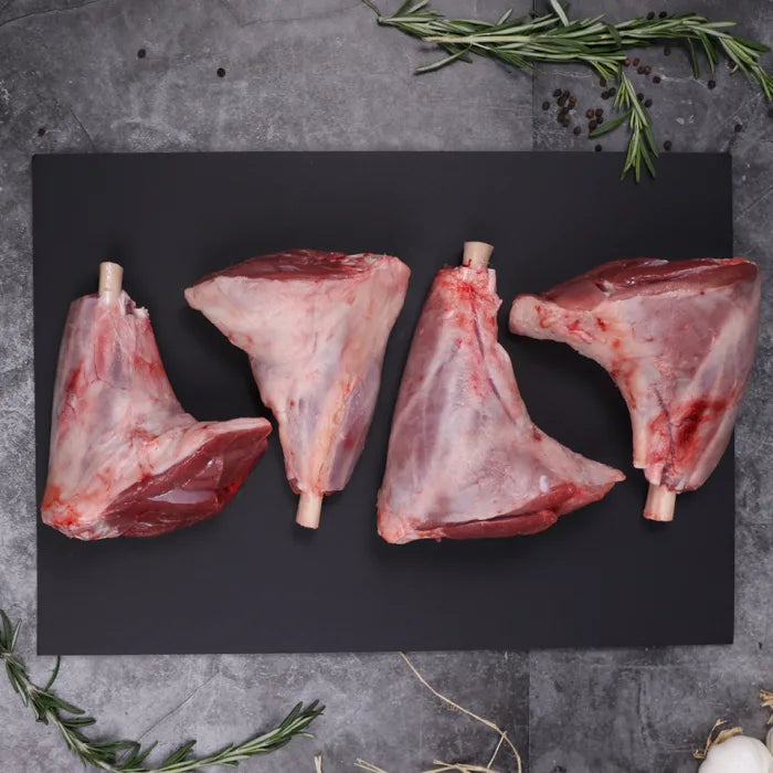 MASFresh UK Halal Lamb Hind Shanks (Price per Kg) 4Pieces V-Pack Approx.3kg-Food