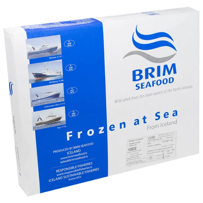 MASMSC Brim Skinless PBI Cod Fillets 2 x 9kg-Food