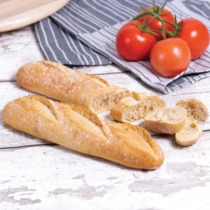 MASLetsdough Stone Oven Part Baked Sourdough Plain Demi Baguette 26 x 140g-Food