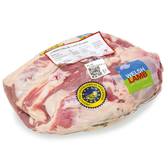 MASFresh Welsh Halal Boneless Lamb Shoulders (Price Per Kg) Box Appx. 7kg-Food